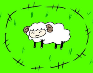 囲われ羊